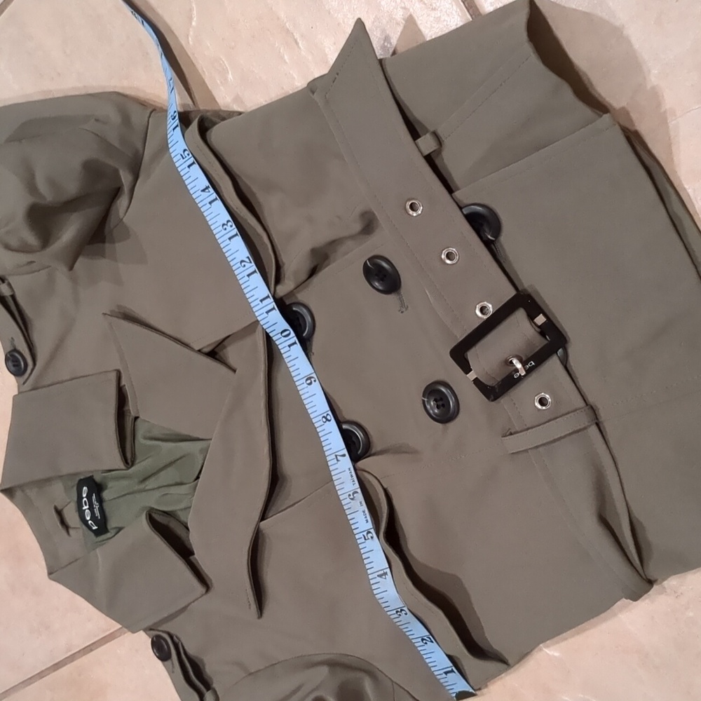 Bebe Olive Double-Breasted Jacket - image 5